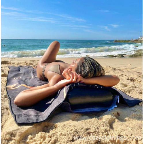 Soft high absorbent microfiber beach chair towel